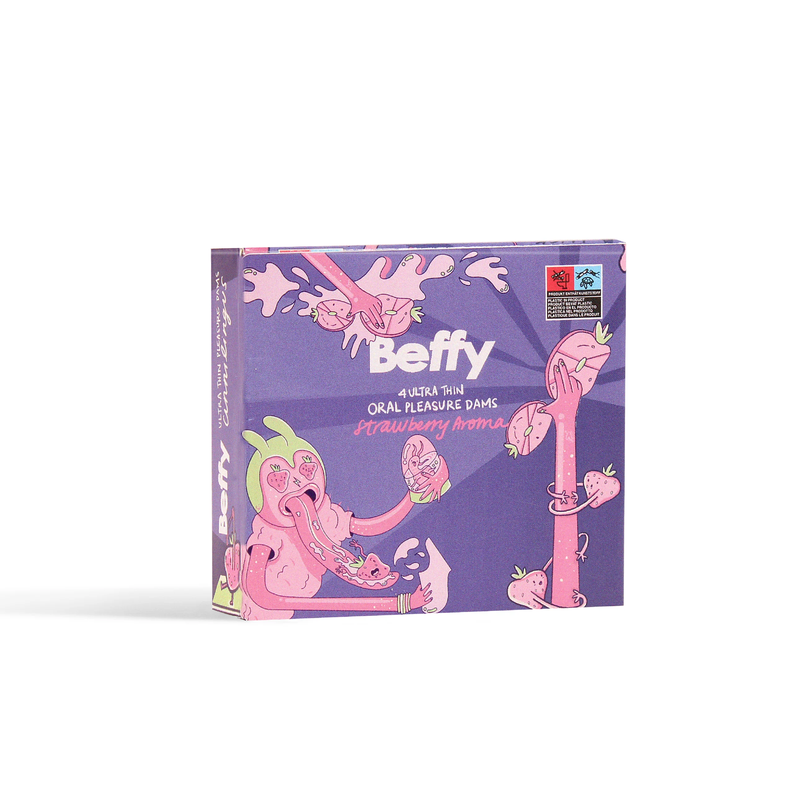 Beffy oral dams 4 pieces – Strawberry aroma